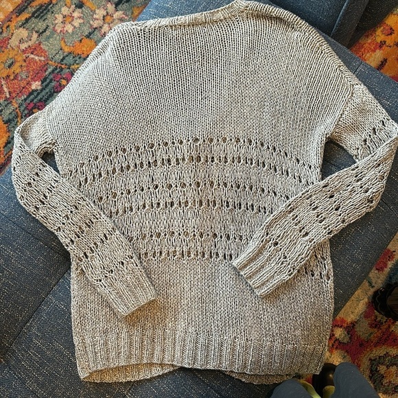 Vince knitted by hand cardigan grey Sz M - Picture 4 of 6